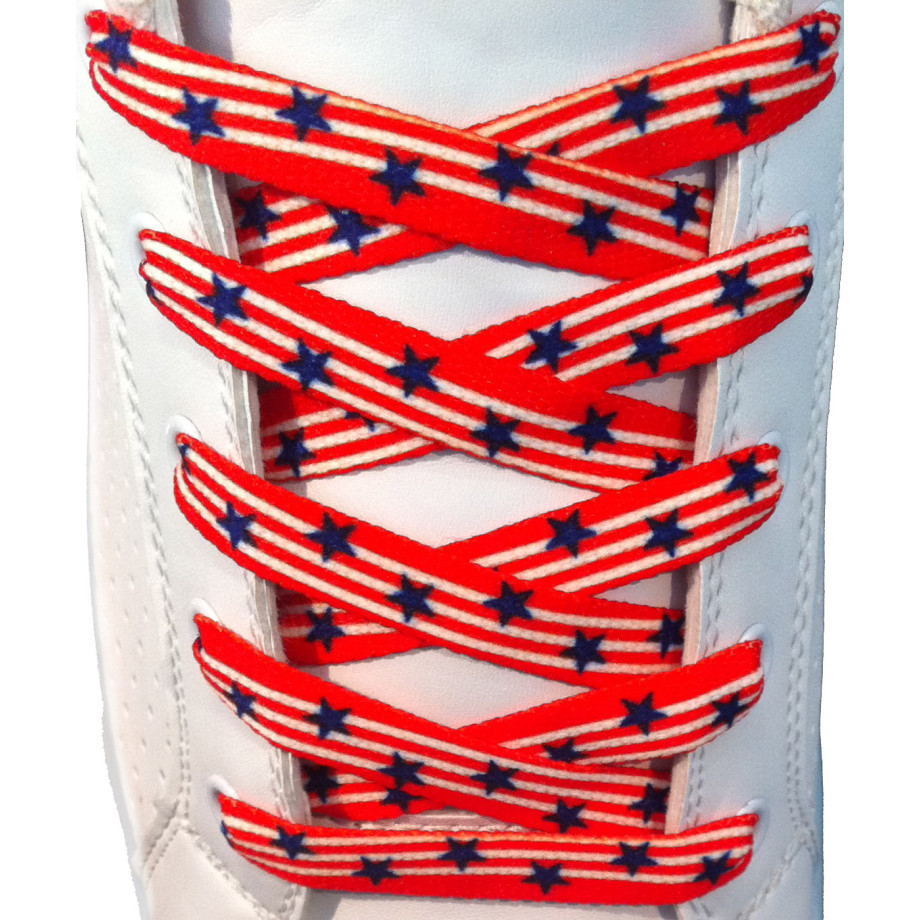 Red white clearance and blue shoelaces